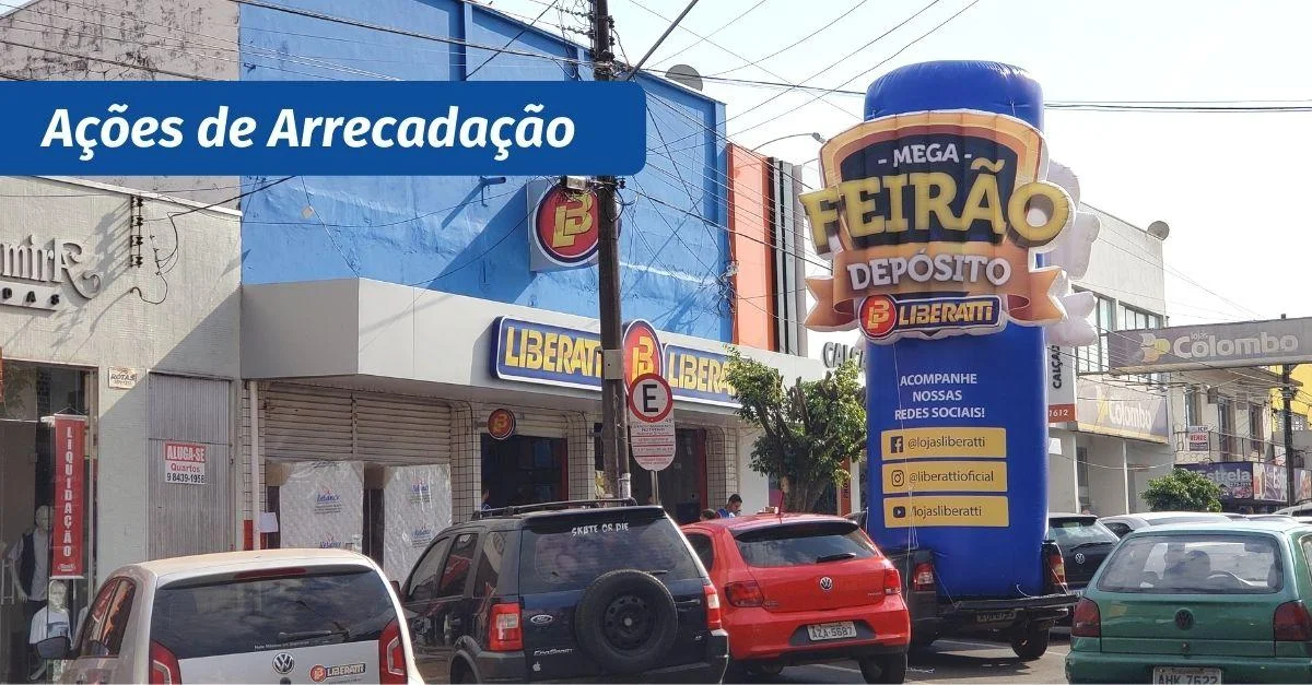 infláveis para arrecadação