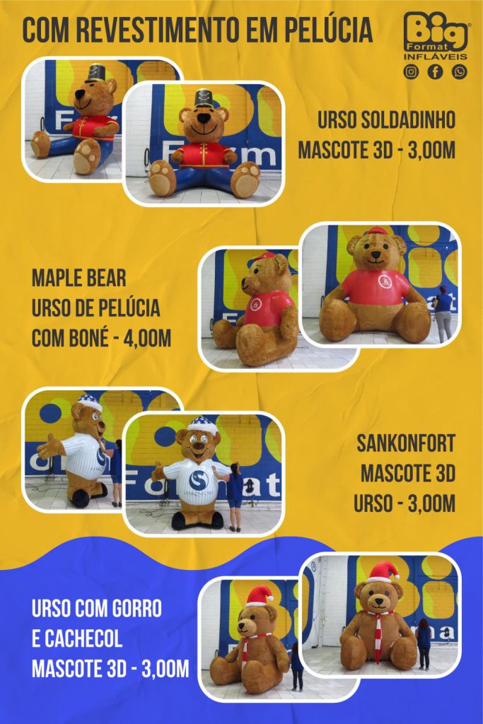 Urso inflável gigante